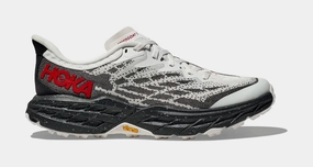 Speedgoat 5 Mens Running Shoes (Black/Red/Grey) Trail-ready Hoka hiking shoes