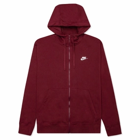Sportswear Club Fleece Full-Zip Hoodie - Dark Beetroot/White Nike trainers with responsive foam
