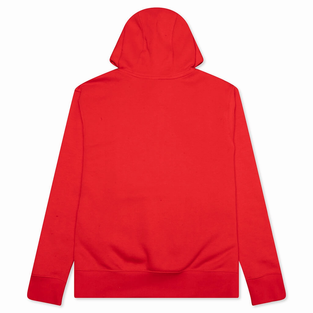 Sportswear Club Fleece Graphic Pullover Hoodie - University Red/White Nike trainers with responsive foam