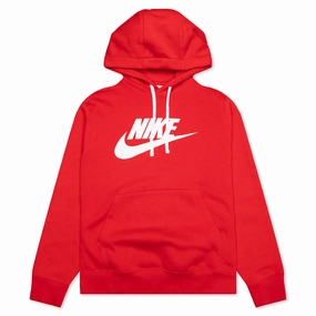 Sportswear Club Fleece Graphic Pullover Hoodie - University Red/White Nike signature design with comfort fit