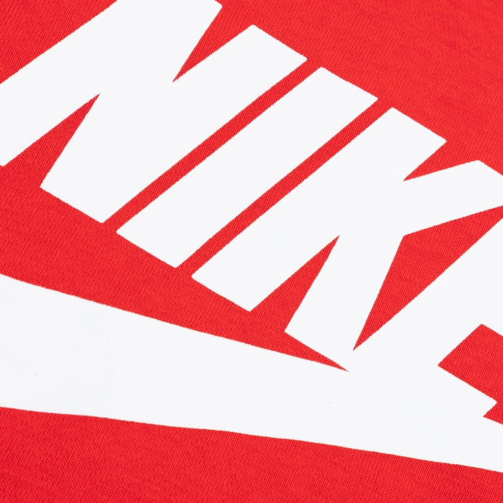 Sportswear Club Fleece Graphic Pullover Hoodie - University Red/White Nike trainers with responsive foam