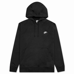 Sportswear Club Fleece Pullover Hoodie - Black/White Nike fashion sneakers with bold branding