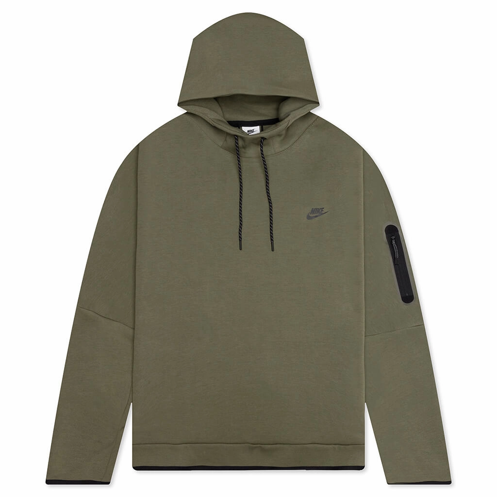 Sportswear Tech Fleece Hoodie - Medium Olive/Black Nike fashion sneakers with bold branding