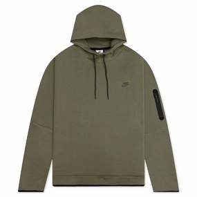 Sportswear Tech Fleece Hoodie - Medium Olive/Black Nike fashion sneakers with bold branding