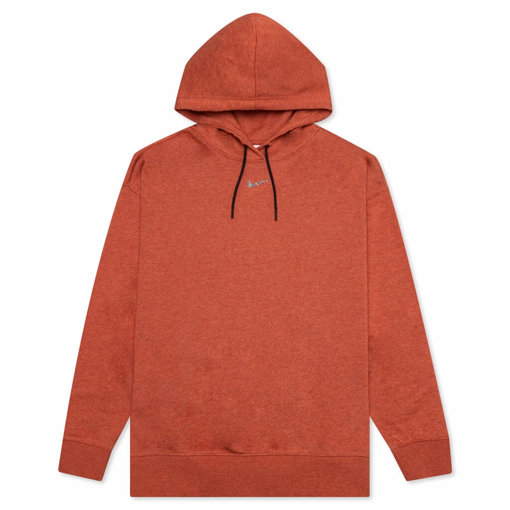 Sportswear Women's Collection Essentials Easy Fleece Hoodie - Burnt Sunrise/Heather Nike signature design with comfort fit