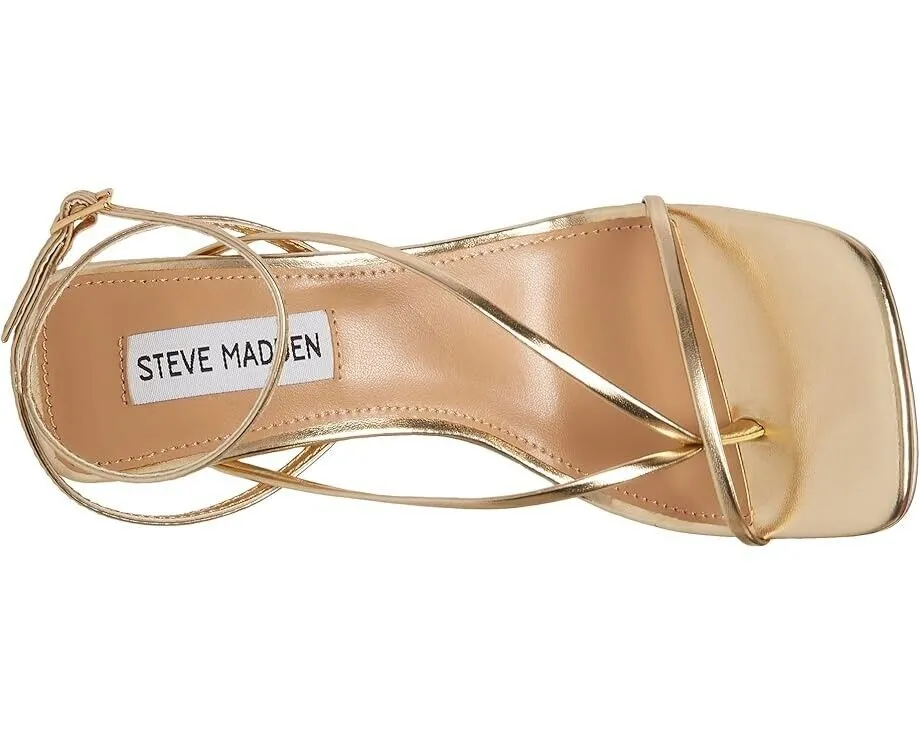 Steve Madden Annie Sandals Women's US 9 Champagne Leather Stiletto Heel FZP508