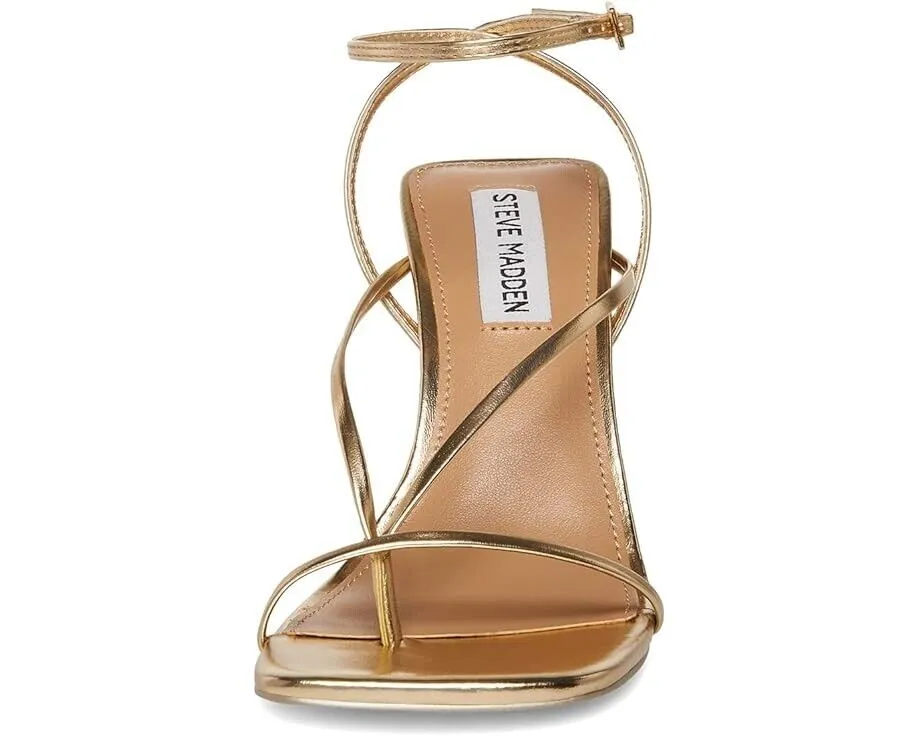 Steve Madden Annie Sandals Women's US 9 Champagne Leather Stiletto Heel FZP508