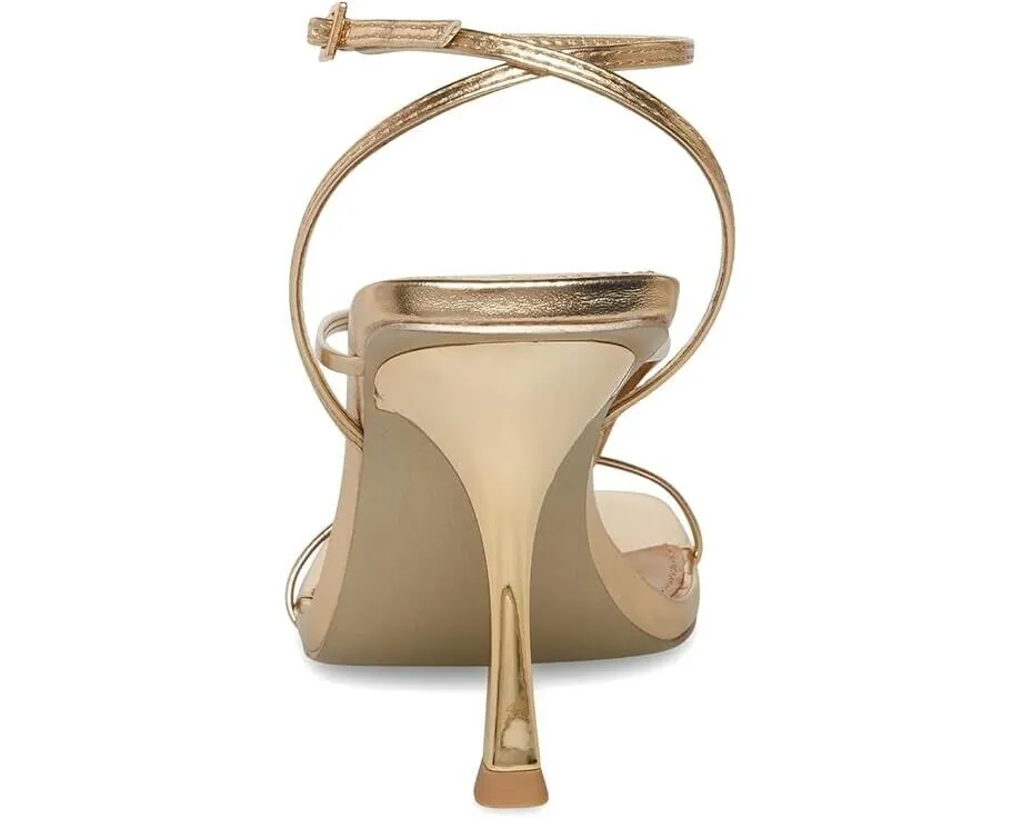 Steve Madden Annie Sandals Women's US 9 Champagne Leather Stiletto Heel FZP508