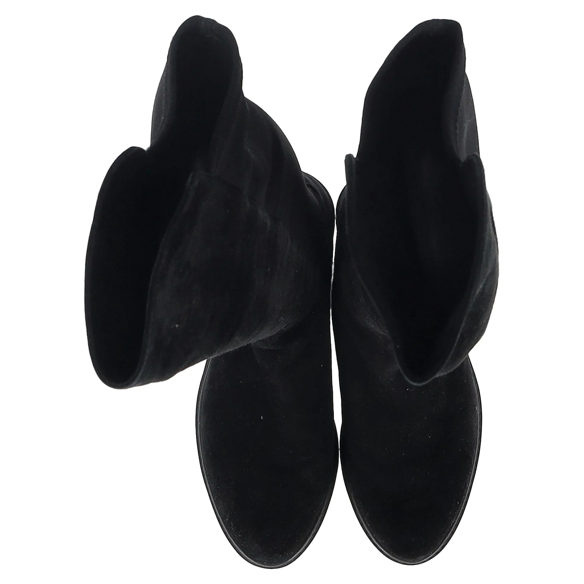 Stuart Weitzman 5050 Over-The-Knee Boots in Black Suede