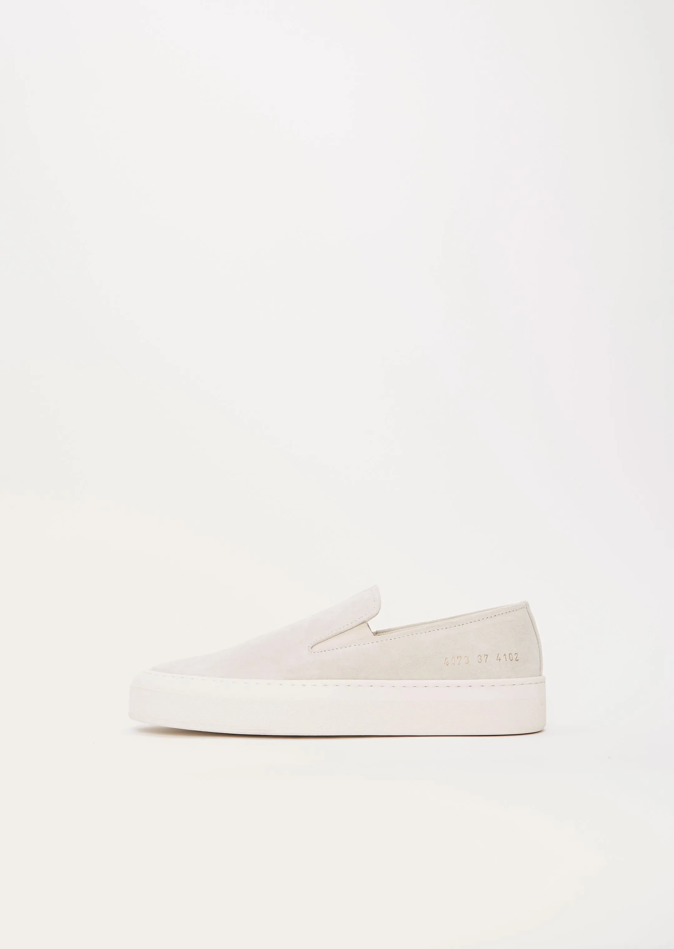 Suede Slip On  Off White