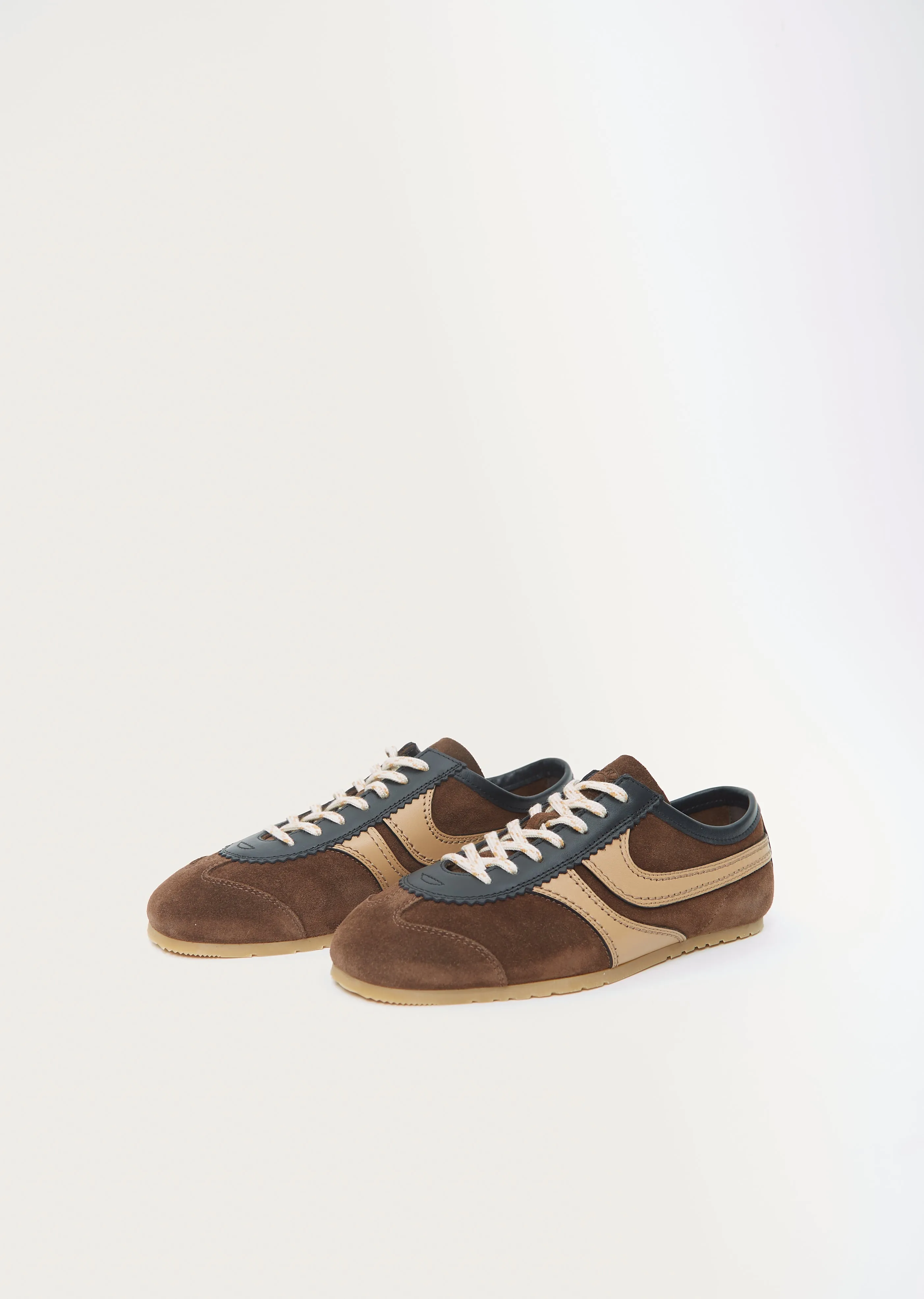 Suede Trainer  Dark Brown