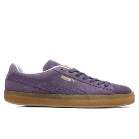 Suede Crepe - Purple Puma shoes with suede and modern shape