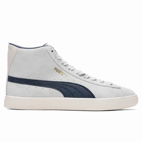 Suede Mid VTG RDL - White/New Navy Puma shoes with suede and modern shape