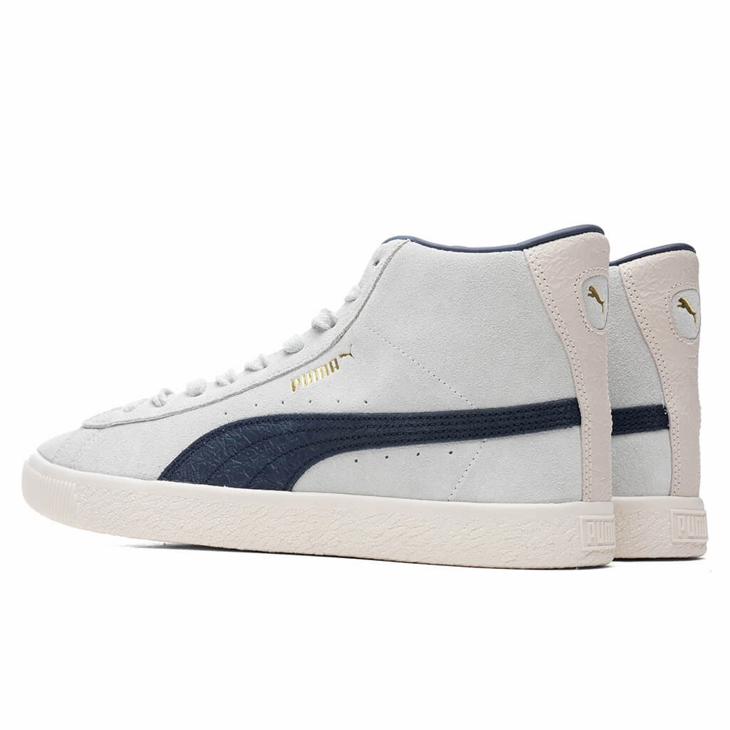 Suede Mid VTG RDL - White/New Navy Puma Suede Street Sneakers