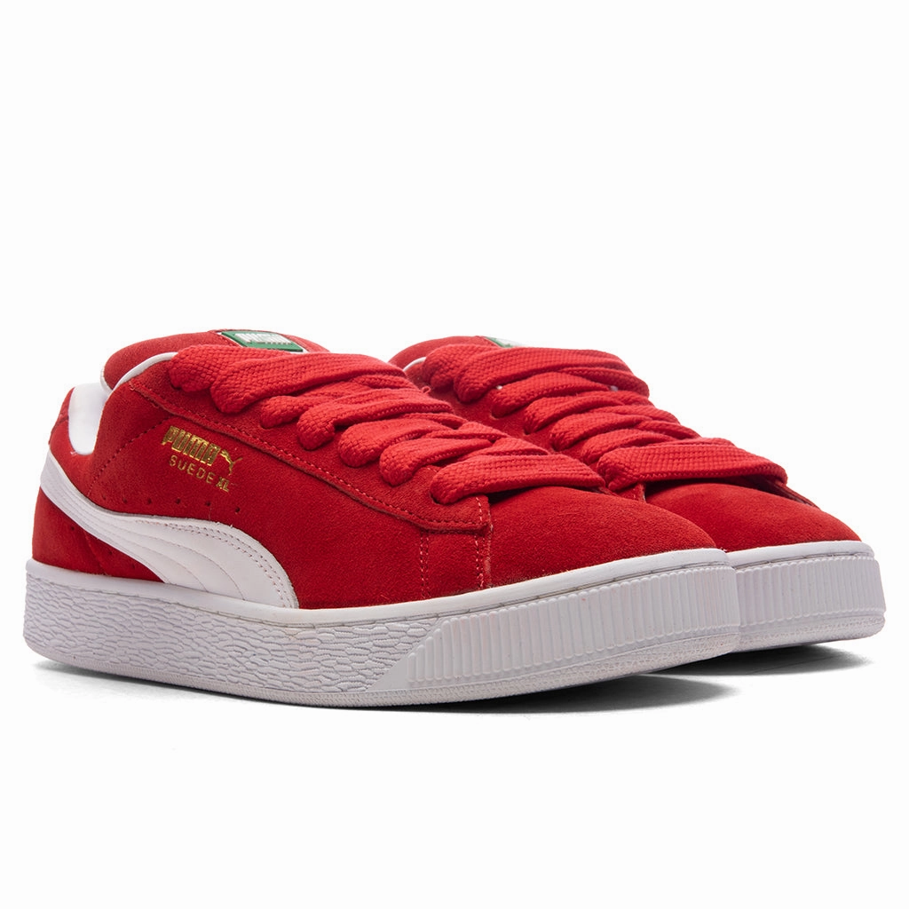 Suede XL - For All Time Red/White Puma Everyday Style Shoes