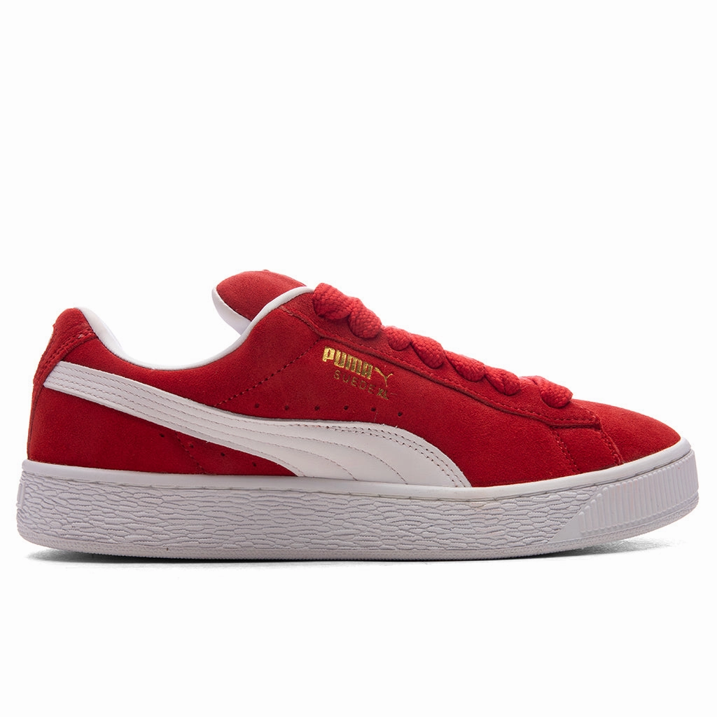 Suede XL - For All Time Red/White Puma sneakers for casual streetwear