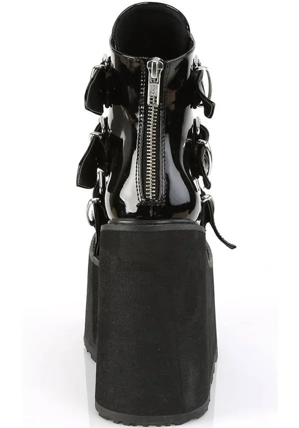SWING-105 [Black Patent] | PLATFORM BOOTS [IN STOCK]