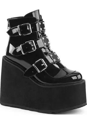 SWING-105 [Black Patent] | PLATFORM BOOTS [IN STOCK]