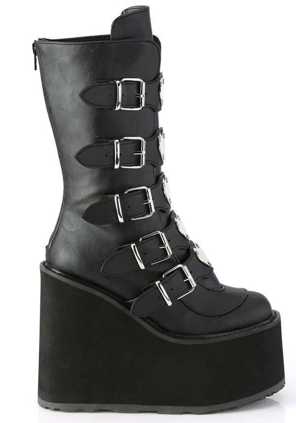 SWING-230 [Black] | PLATFORM BOOTS [IN STOCK]