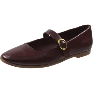 Teagan Womens Buckle Faux Leather Mary Janes