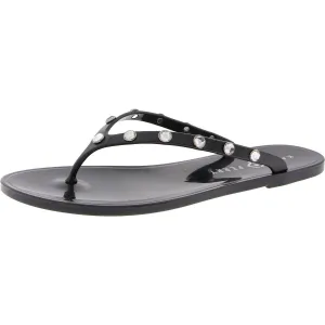The Geli Gem Womens Embellished Rubber Flip-Flops