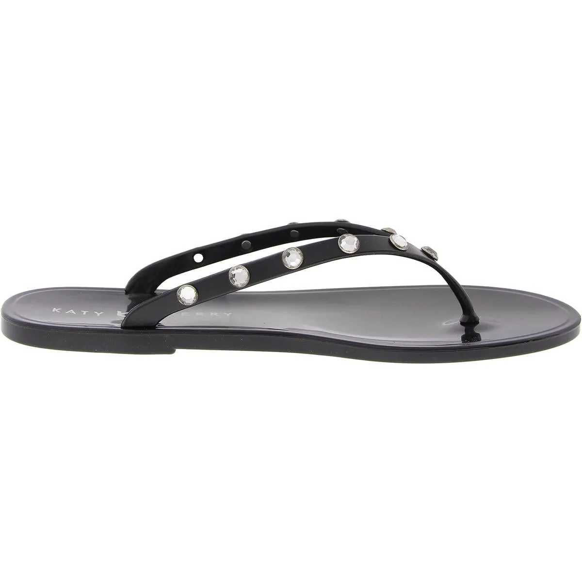 The Geli Gem Womens Embellished Rubber Flip-Flops