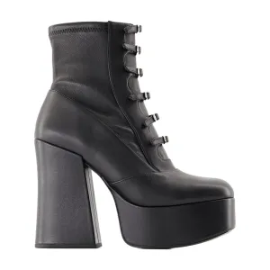 The Kiki Stretch Leather Ankle Boots