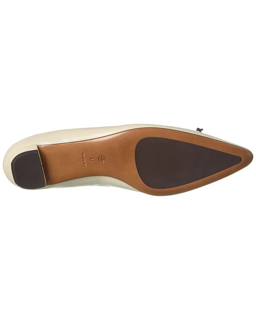 The Row Claudette Bow Leather Flat