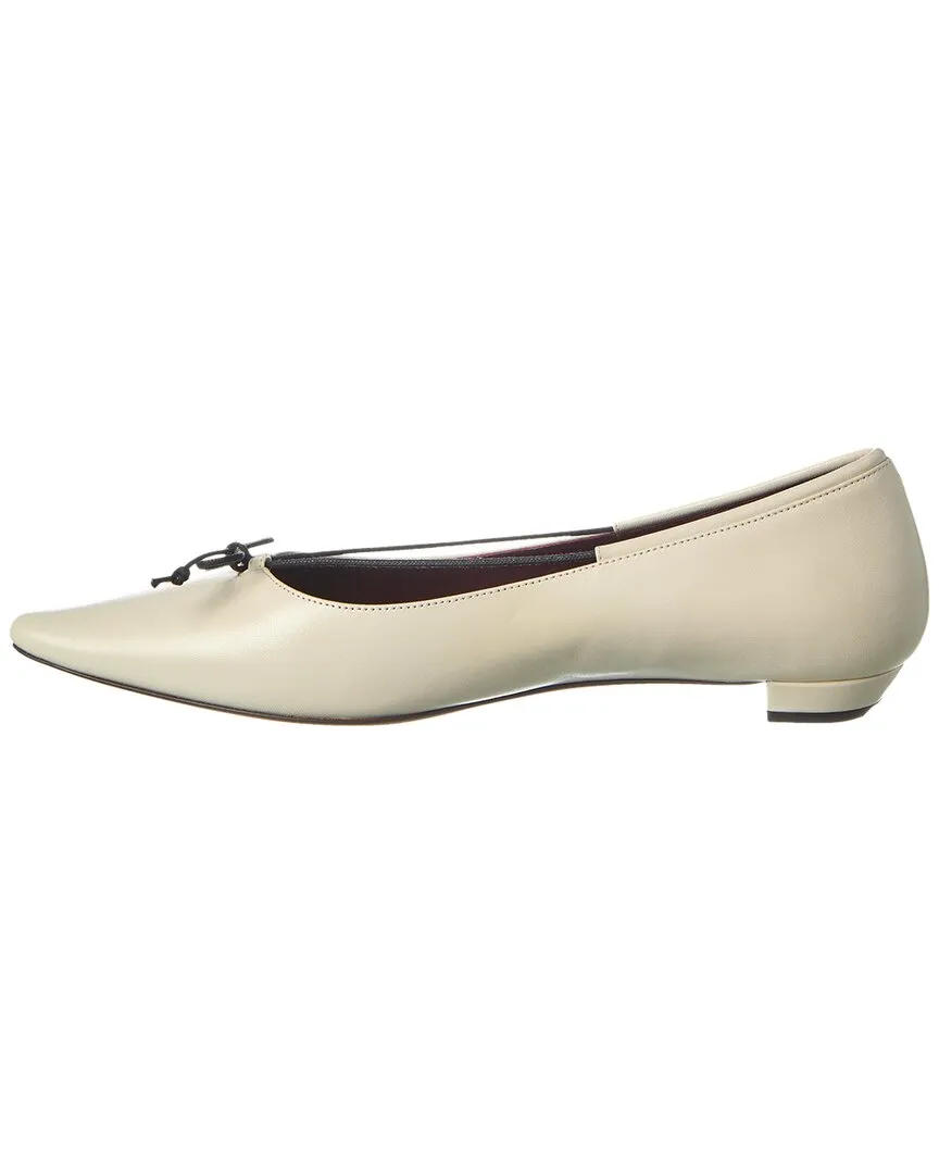 The Row Claudette Bow Leather Flat