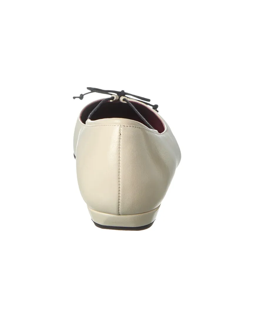 The Row Claudette Bow Leather Flat