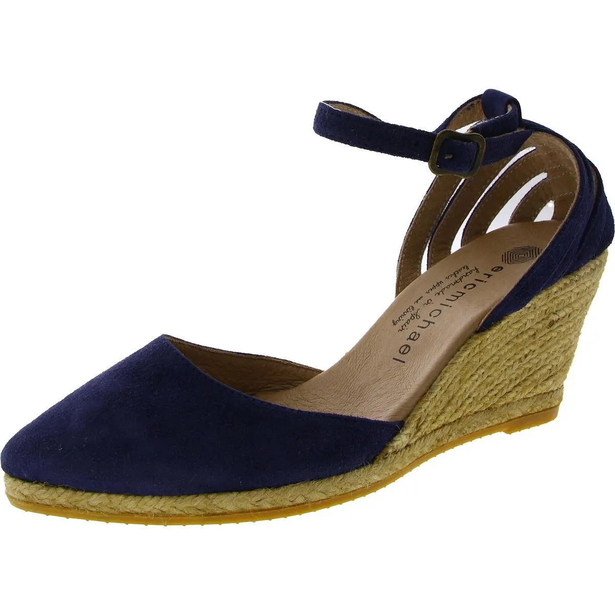 Thora Vera Womens Pointed Toe Ankle Strap Wedge Sandals