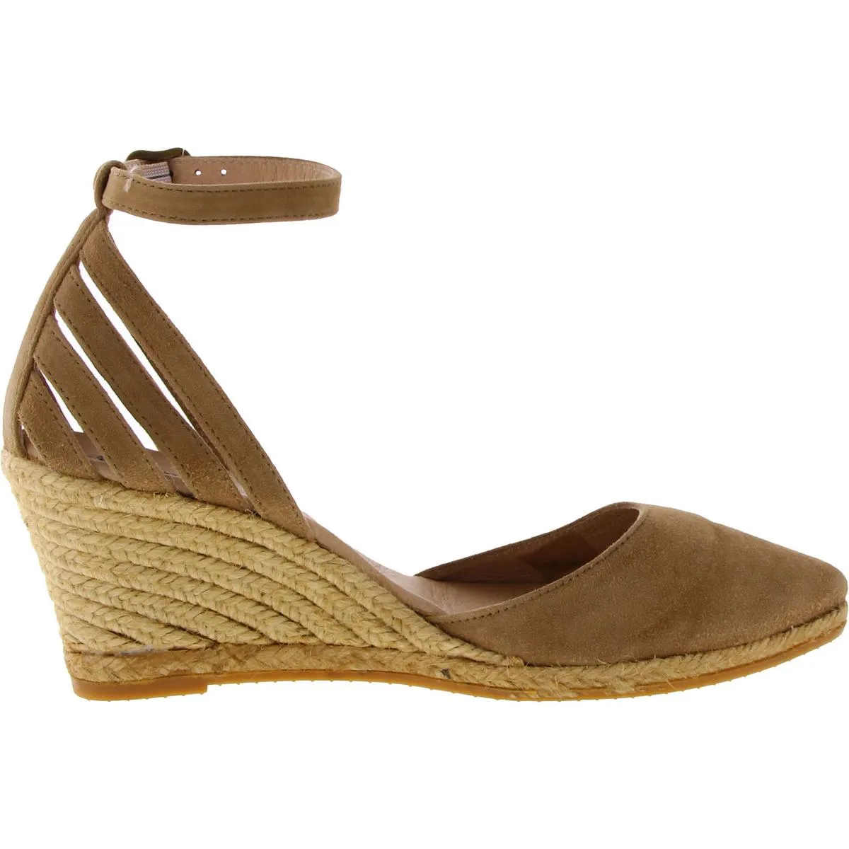 Thora Vera Womens Pointed Toe Ankle Strap Wedge Sandals