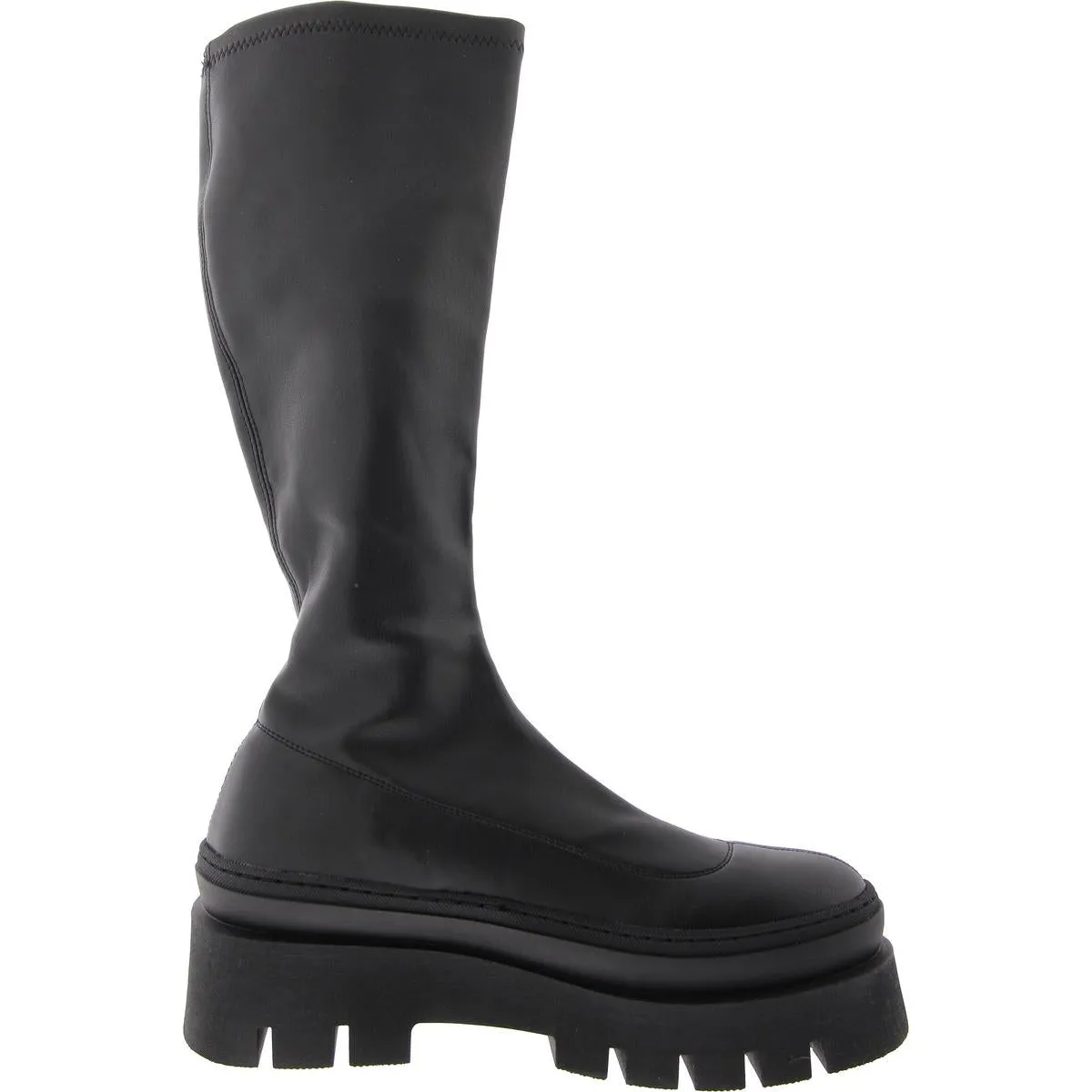 Titan Womens Faux Leather Padded Insole Knee-High Boots