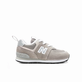 Toddler 574 Core Bungee - Grey/White New Balance shoes for walking and running