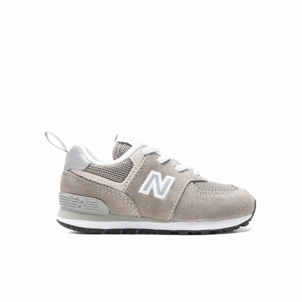 Toddler 574 Core Bungee - Grey/White New Balance shoes for walking and running