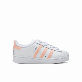 Toddler Superstar - Cloud White/Haze Coral Classic Adidas sneakers with timeless style