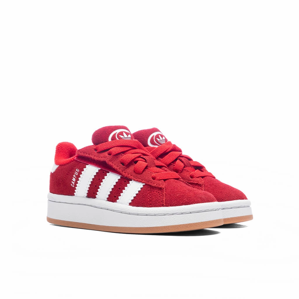 Toddlers Campus 00s Comfort Elastic Lace - Better Scarlet/Cloud White Adidas Classic Street Sneakers