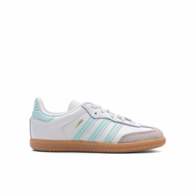 Toddlers Samba OG - Cloud White/Semi Flash Aqua/Gum Classic Adidas sneakers with timeless style