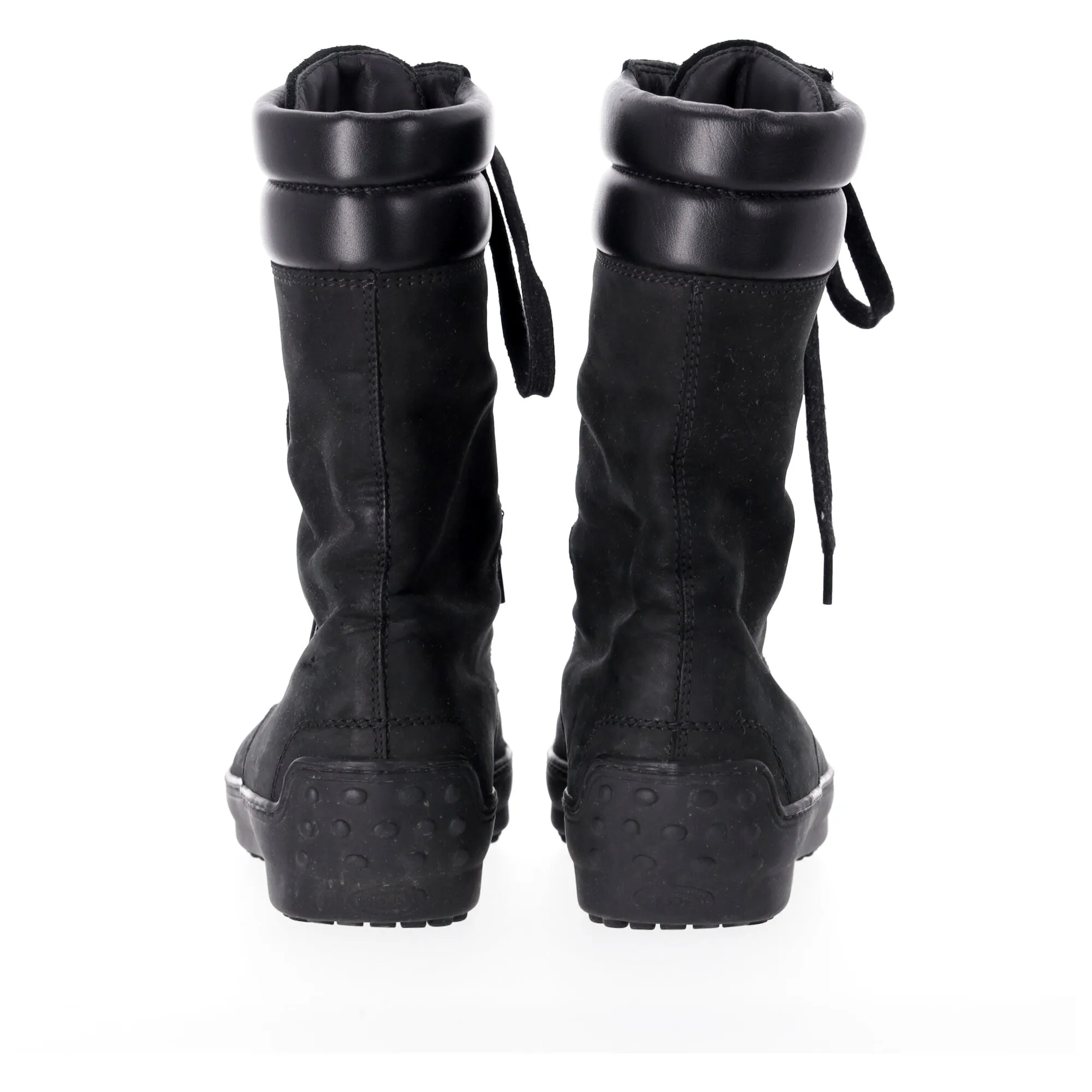 Tods' Lace-Up Combat Boots in Black Suede