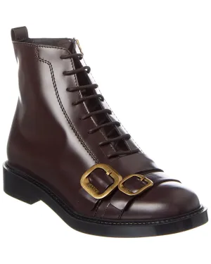 TODs Lace-Up Leather Boot