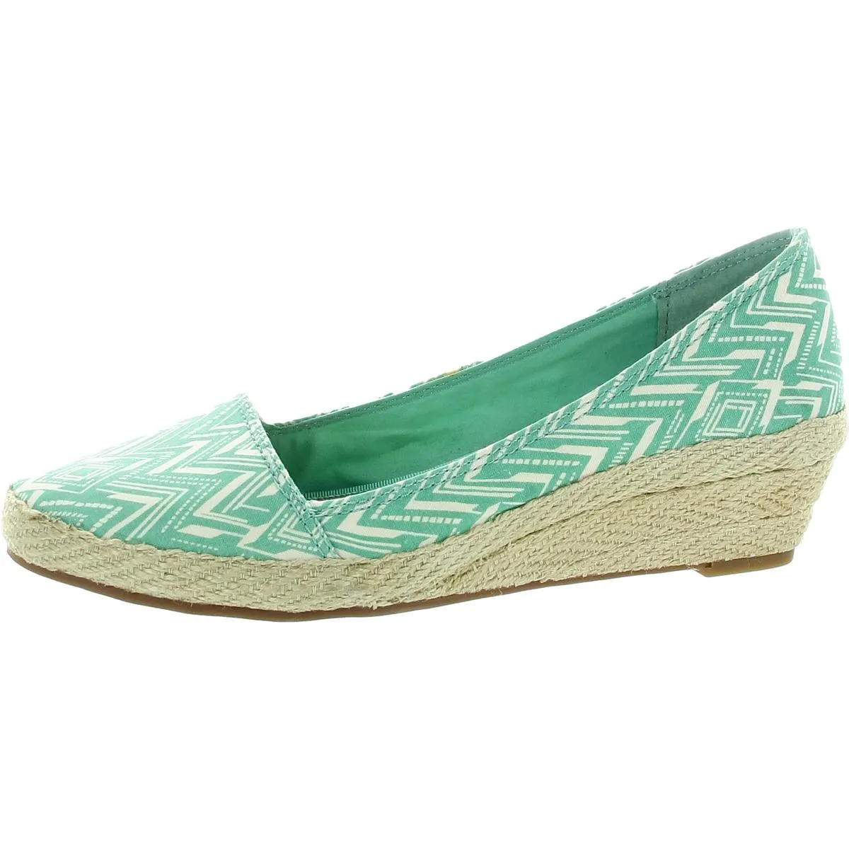 Tomlinn Womens Canvas Slip On Wedge Heels