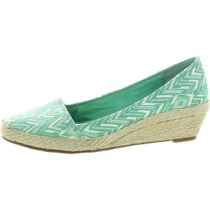 Tomlinn Womens Canvas Slip On Wedge Heels
