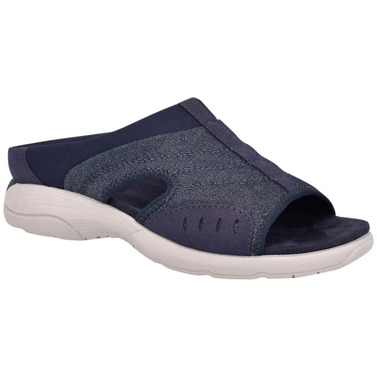 Traciee 7 Womens Wedge Open Toe Slide Sandals