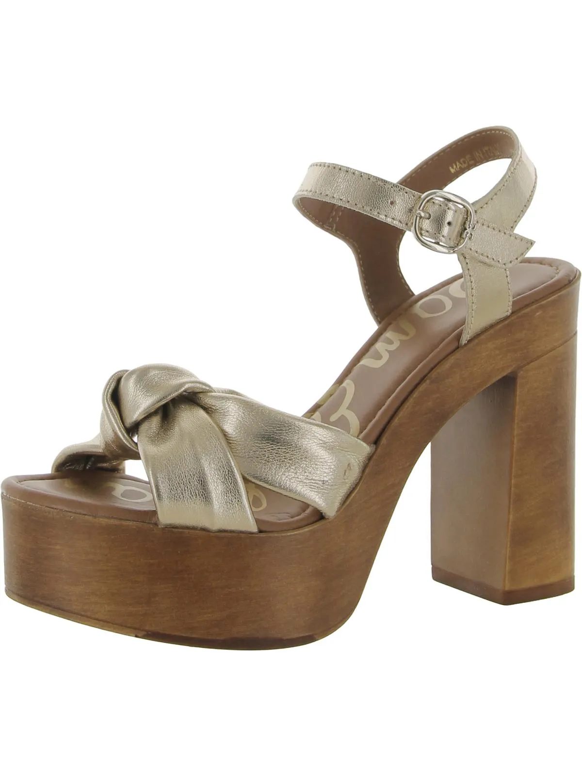 Trista Womens Knot-Front Ankle Strap Platform Sandals
