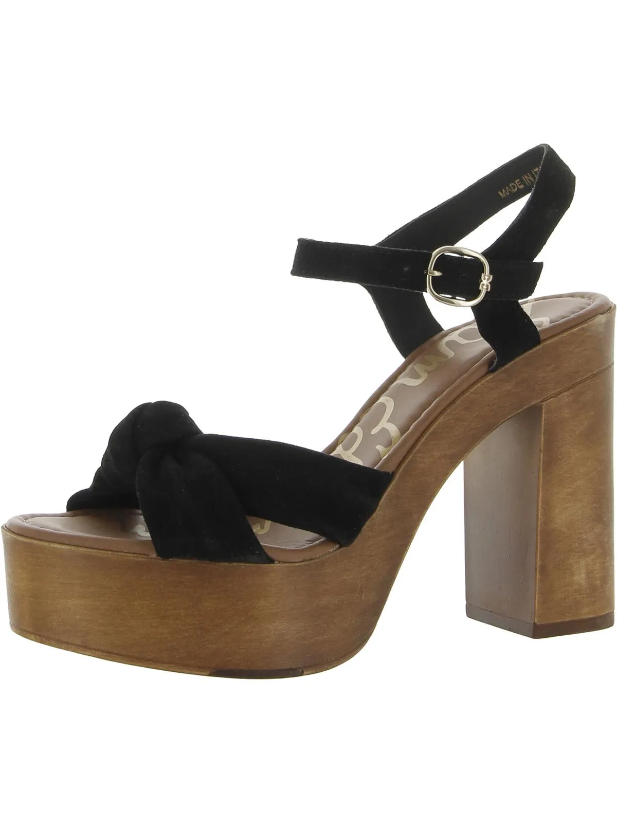 Trista Womens Knot-Front Ankle Strap Platform Sandals