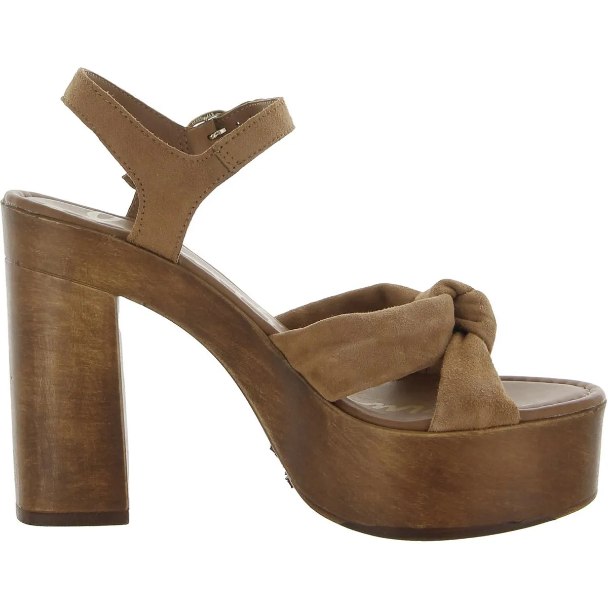 Trista Womens Knot-Front Ankle Strap Platform Sandals