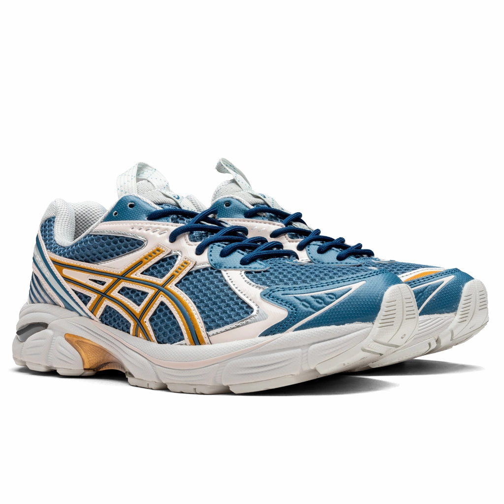 UB8-S GT-2160 - Azure/Pure Gold Asics Gel Cushion Running Shoes
