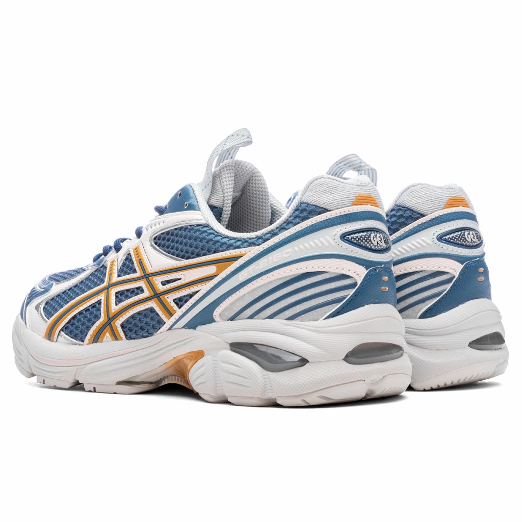 UB8-S GT-2160 - Azure/Pure Gold Asics Gel Cushion Running Shoes
