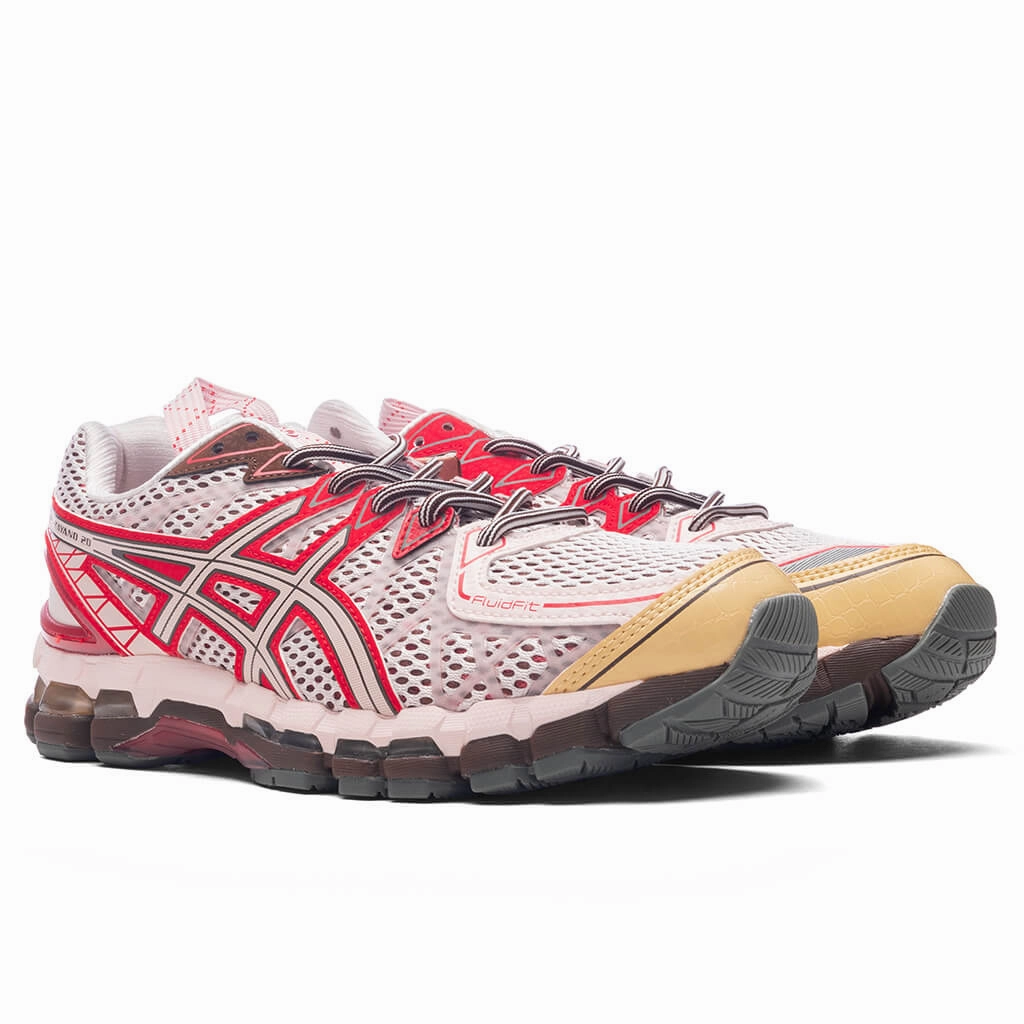 UB9-S Gel-Kayano 20 - Crystal Pink/Classic Red Asics Gel Cushion Running Shoes