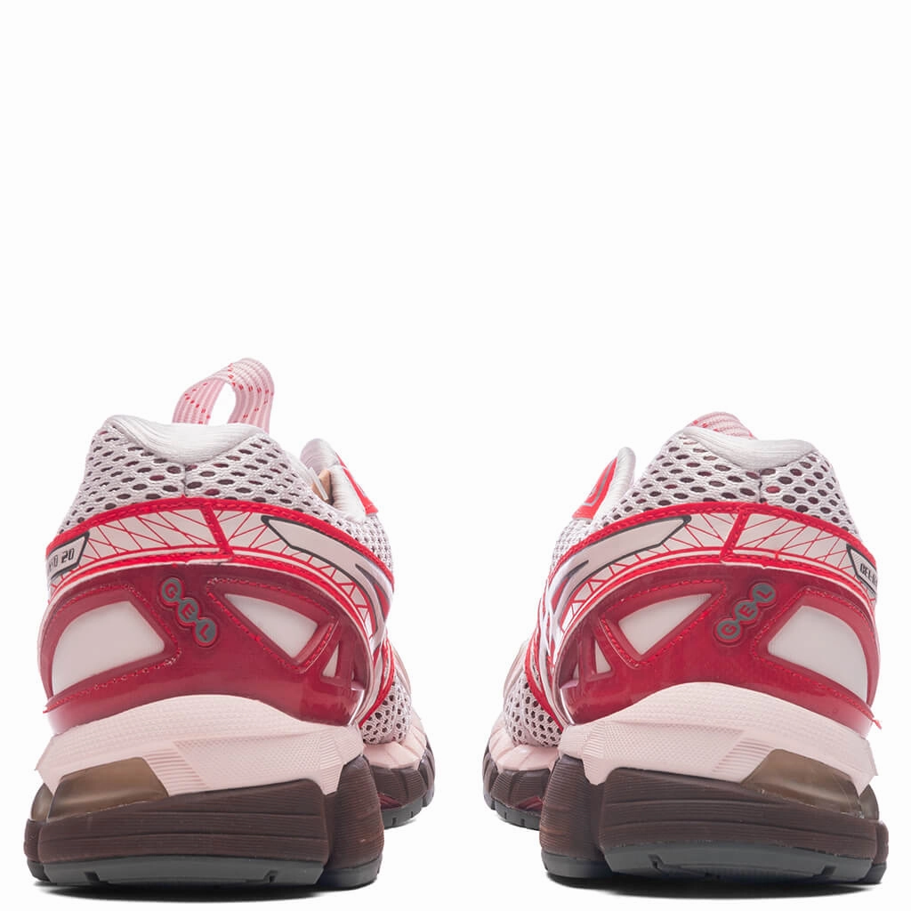 UB9-S Gel-Kayano 20 - Crystal Pink/Classic Red Asics Gel Cushion Running Shoes
